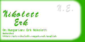 nikolett erk business card